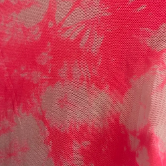 Neon Pink Mesh Crop top Medium - Picture 4 of 6